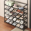 Versatile Multi-Layer Metal Storage Rack for Shoes and Clothes - Image 2