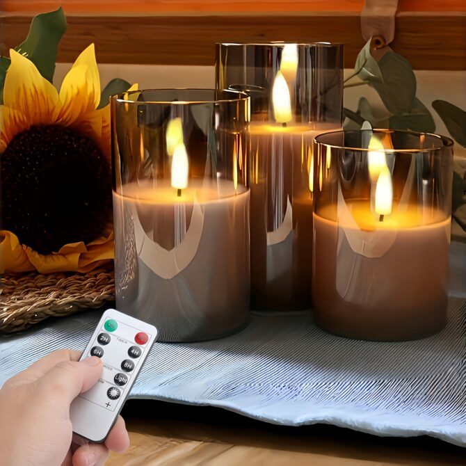 Nautical Theme Acrylic LED Flameless Candle