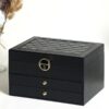 Glam Style Leather Jewelry Box with 3 Drawers - Image 6