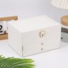 Glam Style Leather Jewelry Box with 3 Drawers - Image 8