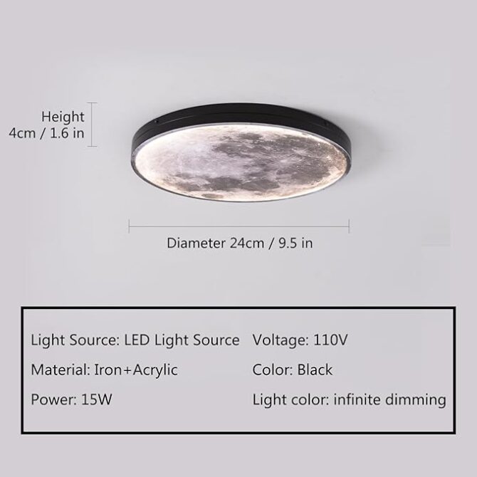 3D Moon LED Wall Lamp - Image 2