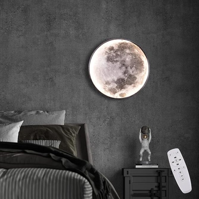 3D Moon LED Wall Lamp