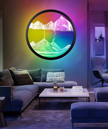 Moving Sand Art with LED Wall Sconce
