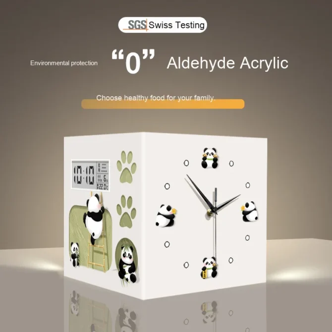 Wall Art Clock Brief Cartoon Digital Separates Double Face Wall Clocks Digital Clock The Price Of - Image 4
