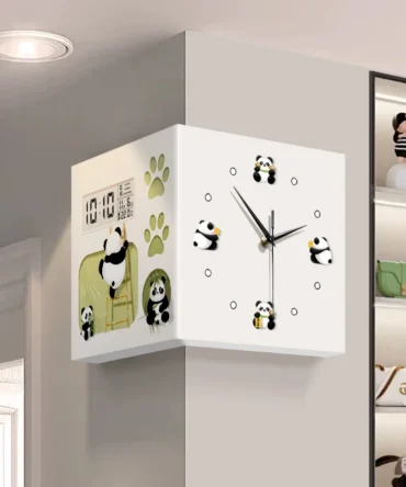Wall Art Clock Brief Cartoon Digital Separates Double Face Wall Clocks Digital Clock The Price Of
